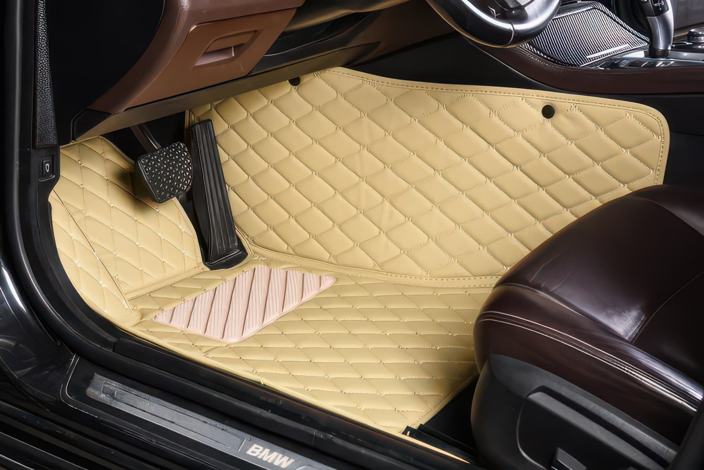 Alfombrillas de coche personalizadas color beige