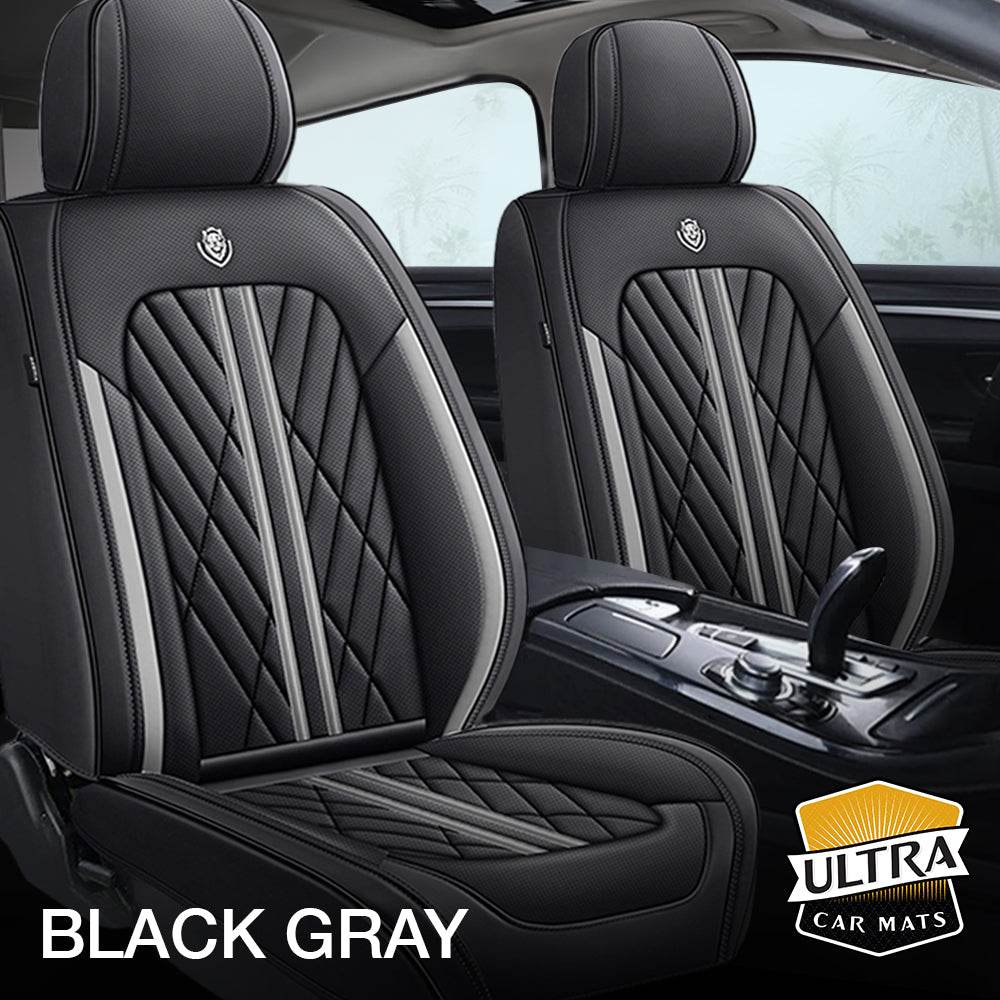 Black & Gray Ultra Car Seat Covers - Ultra Car Mats