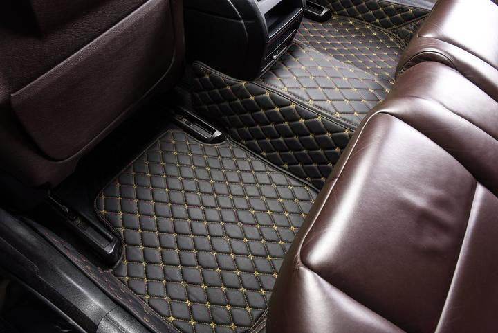 Black & Yellow Stitching Custom Car Floor Mats - Ultra Car Mats