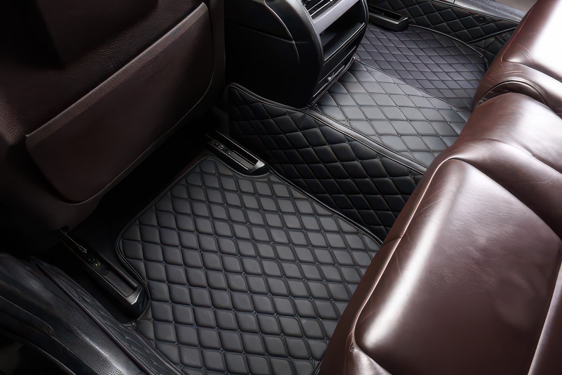 Black Leather Car Mats
