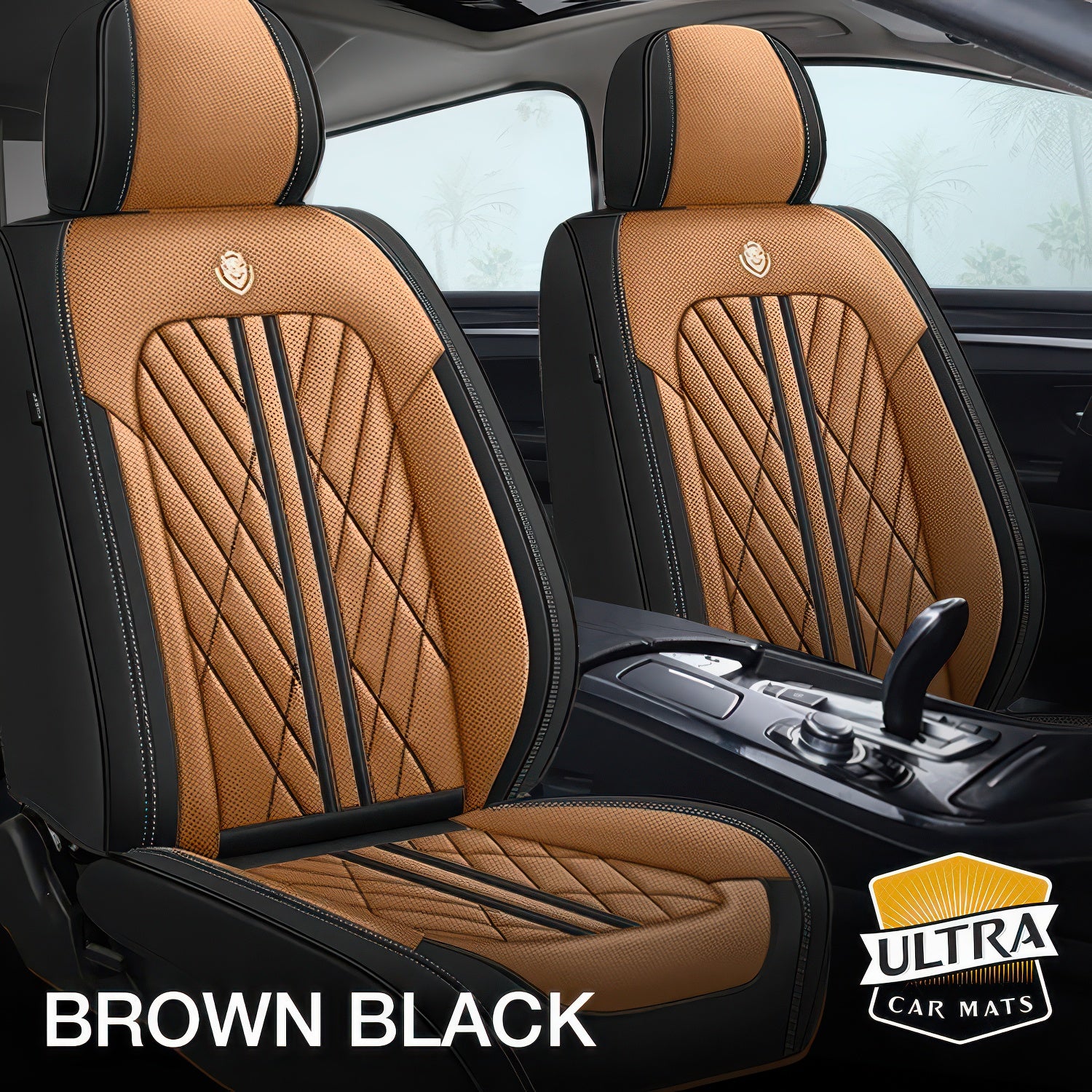 Brown Black Car Seat Covers
