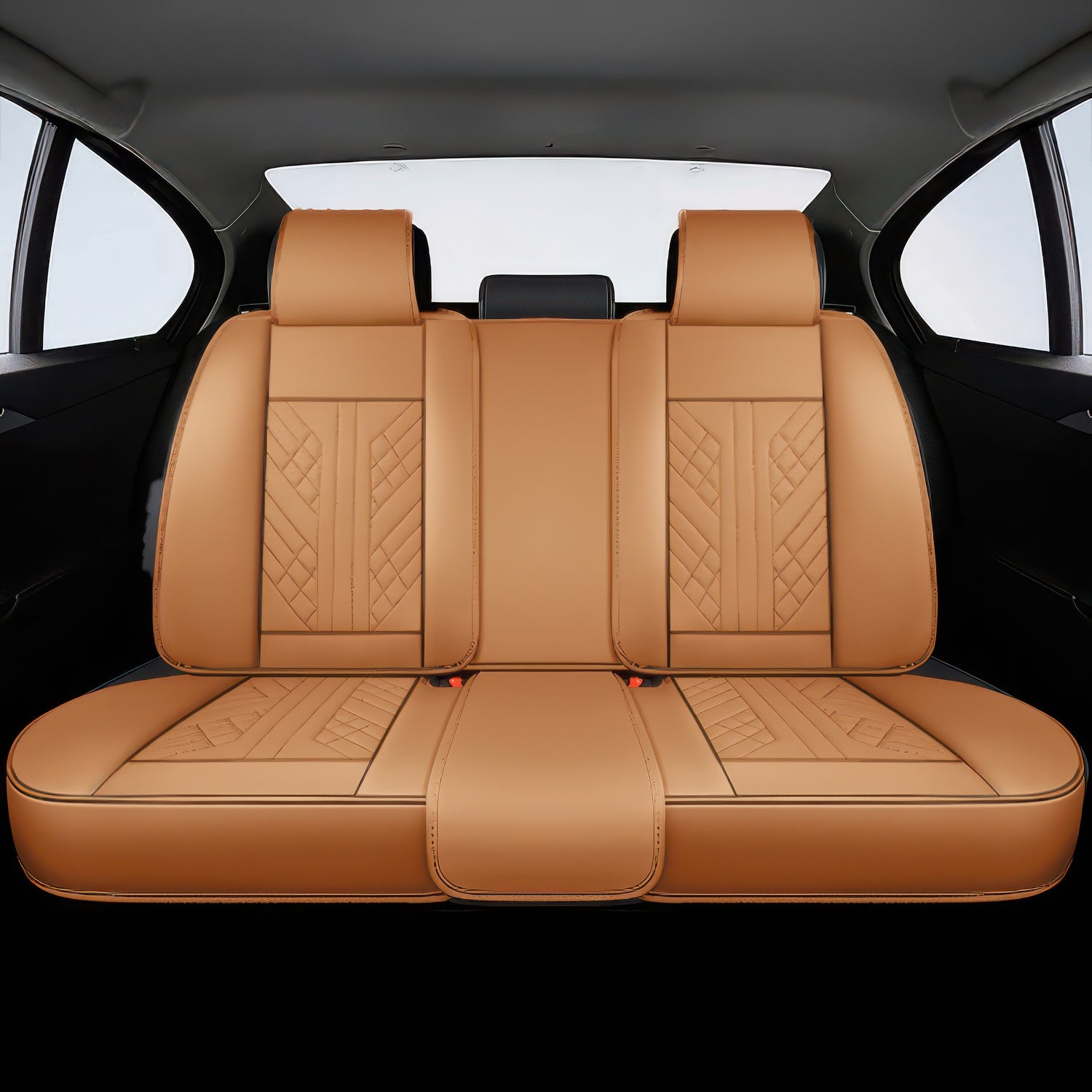 Brown Rear Car Seat Covers