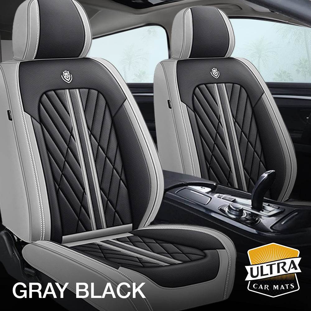 Gray & Black Ultra Car Seat Covers - Ultra Car Mats