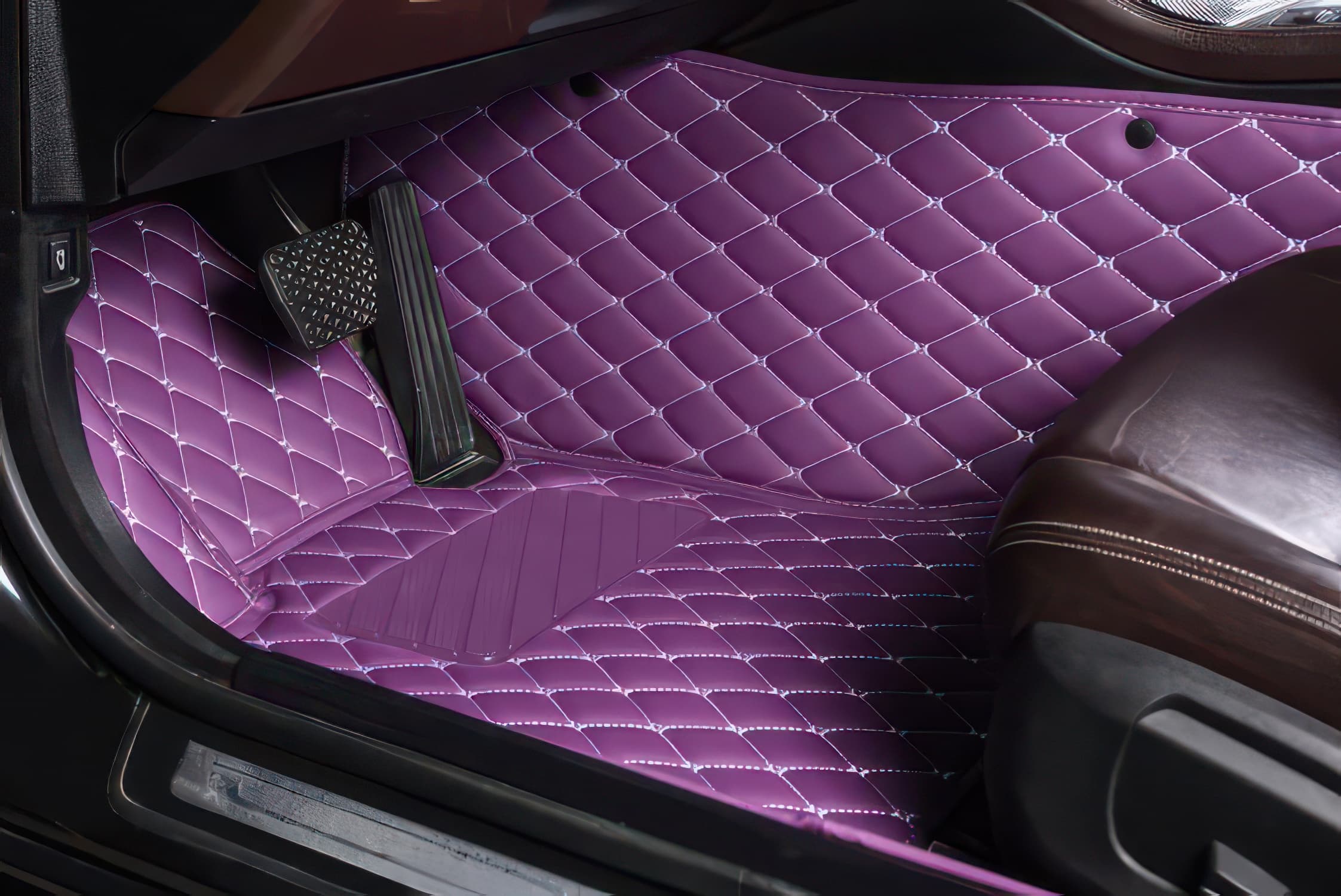 Alfombrillas de coche personalizadas de color morado