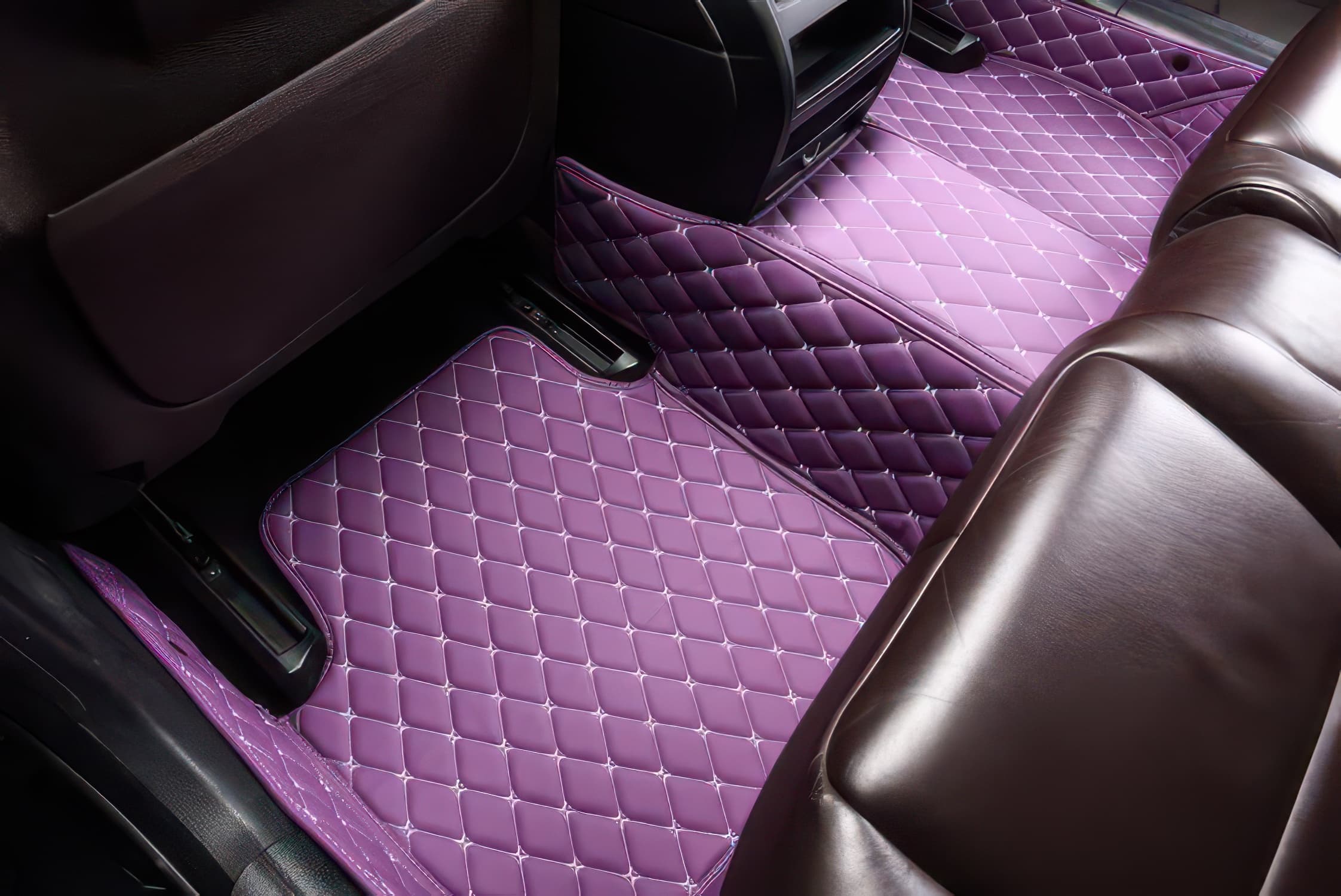 Alfombrillas de coche personalizadas de color morado