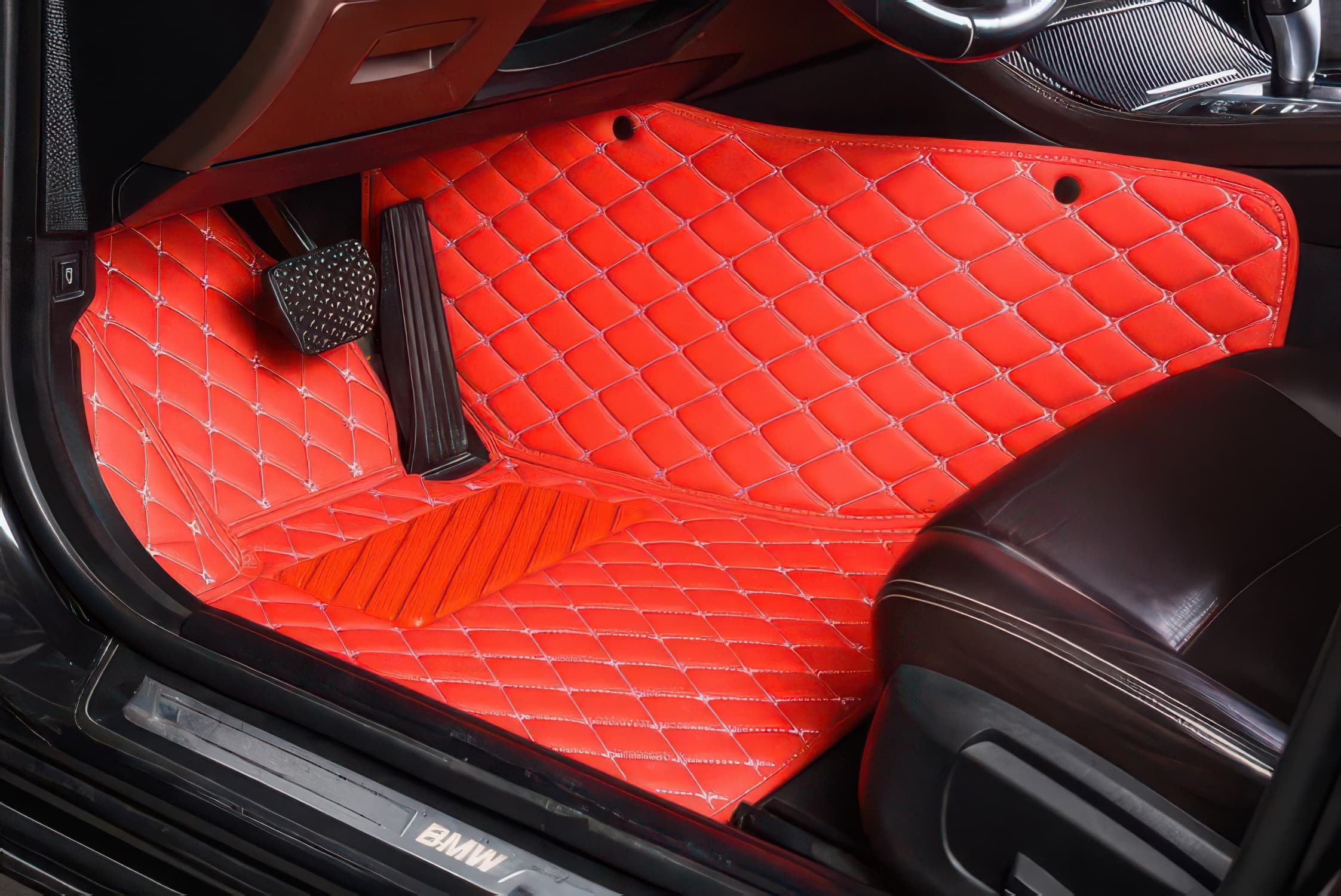 Red Leather Car Mats