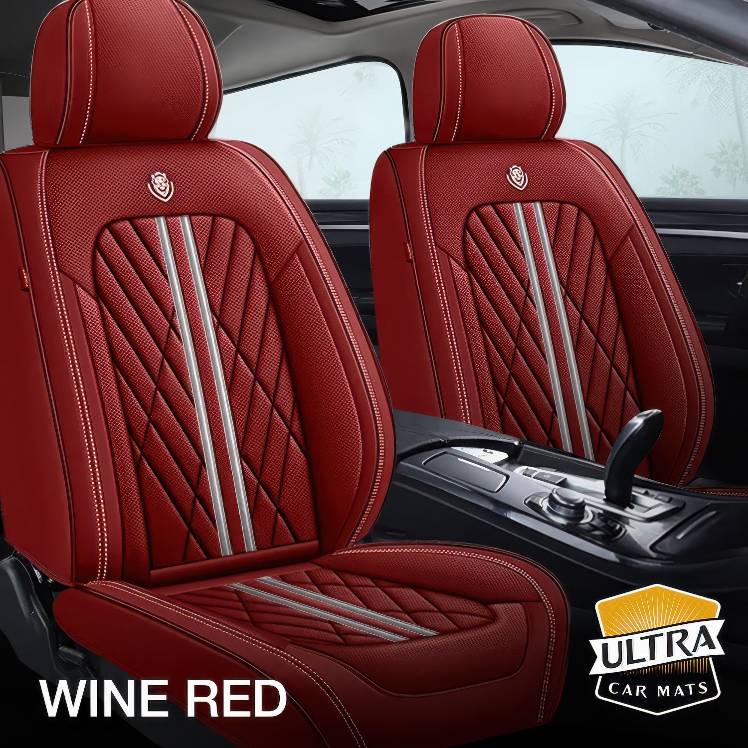 Wine Red Car Seat Covers