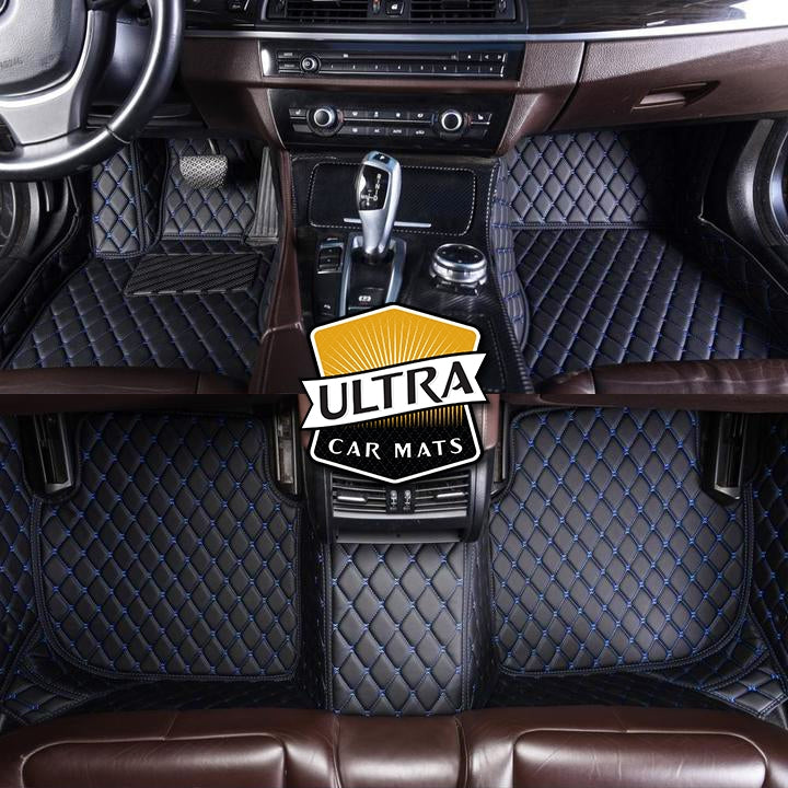 Black & Blue Stitching Custom Car Floor Mats