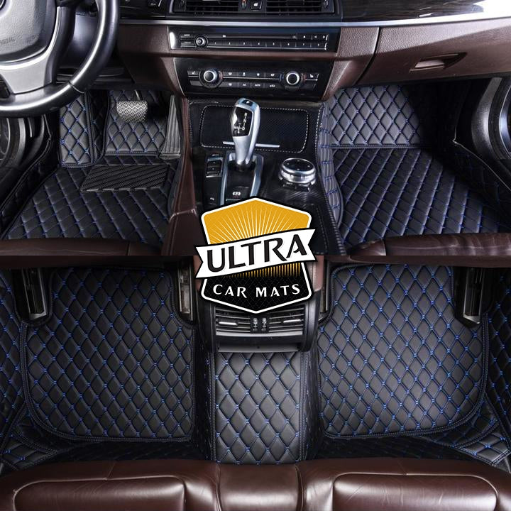 Ultra Car Mats - Black & Blue Stitching Custom Car Floor Mats
