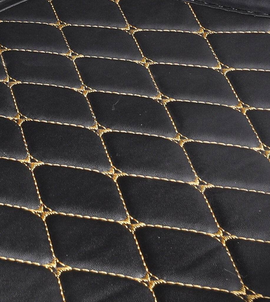 Black & Yellow Stitching Custom Car Trunk Mats - Ultra Car Mats