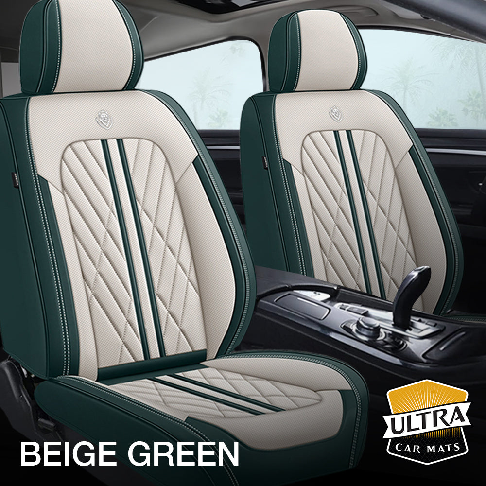 Fundas de asiento de coche Ultra beige y verde