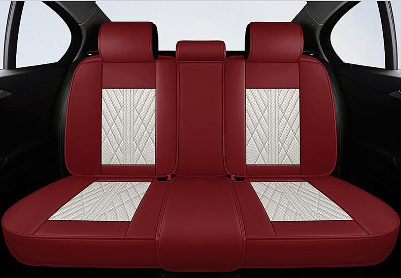 Beige & Red Ultra Car Seat Covers