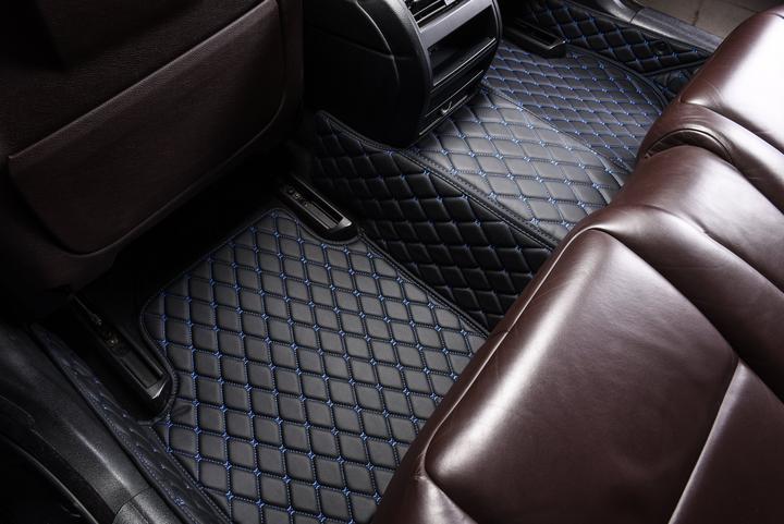 Black & Blue Stitching Custom Car Floor Mats