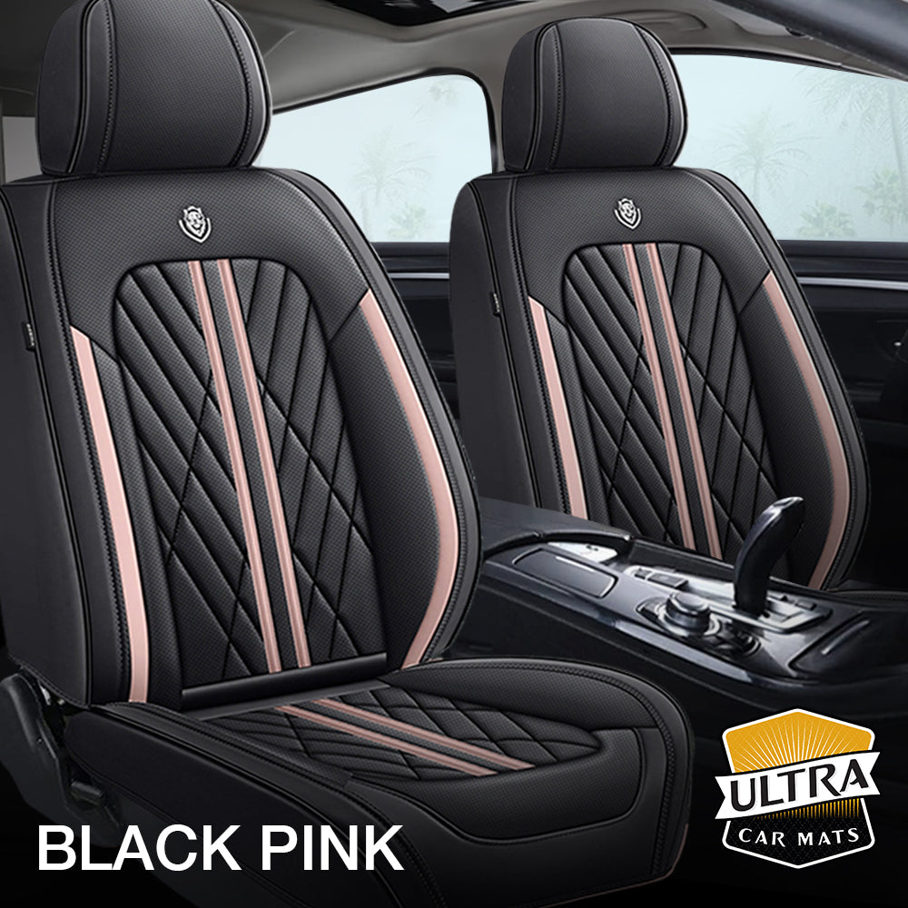 Fundas para asientos de coche Ultra en negro y rosa