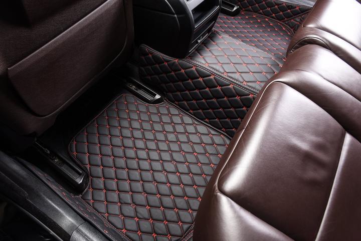 Black & Red Stitching Custom Car Floor Mats
