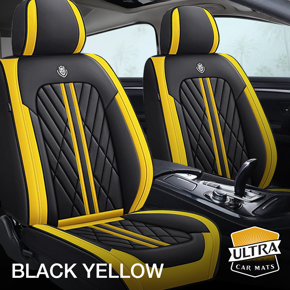 Fundas para asientos de coche Ultra negras y amarillas