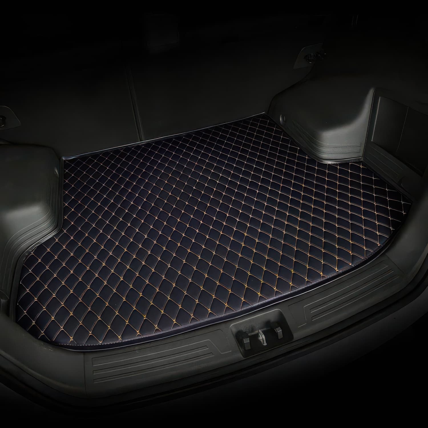 Black & Yellow Stitching Custom Car Trunk Mats