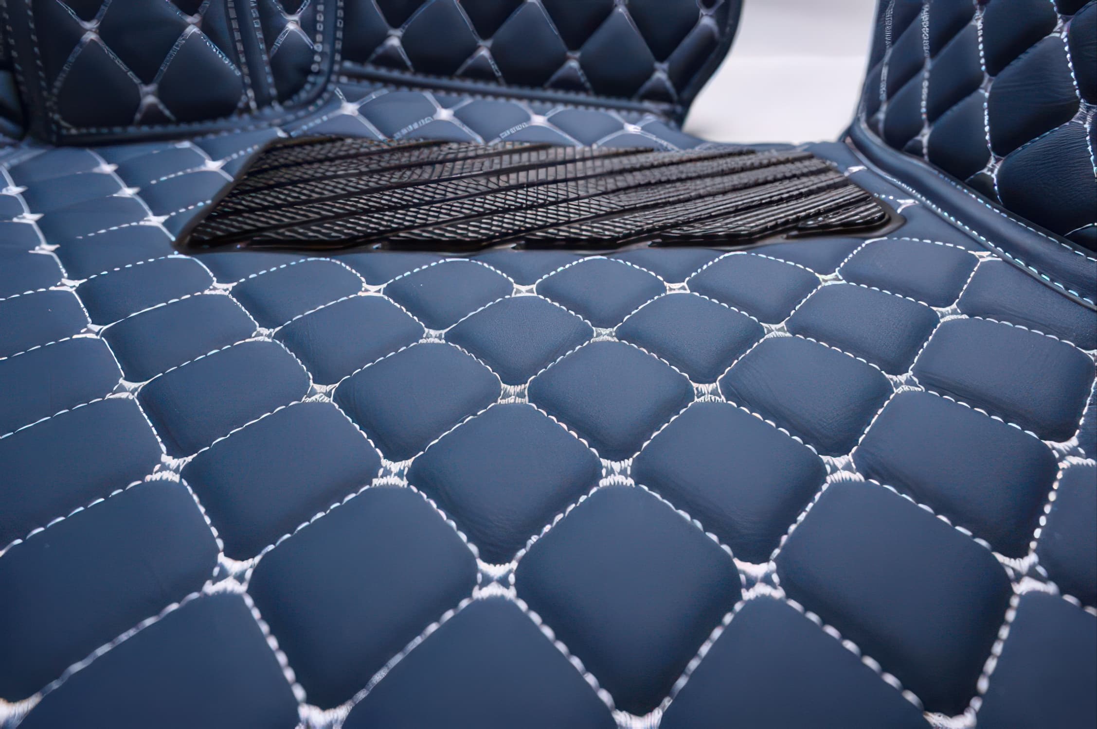 Blue Car Mats Close Up