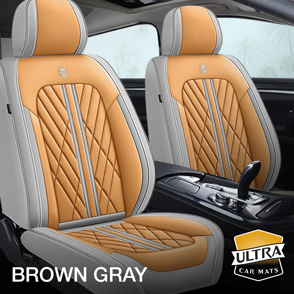 Brown & Gray Ultra Car Seat Covers
