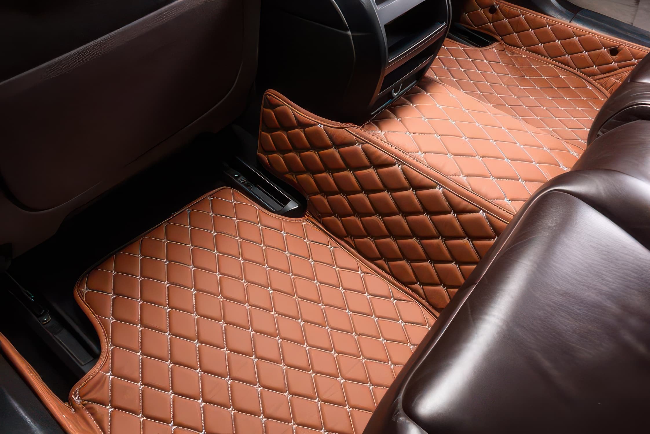 Brown Rear Row Car Mats