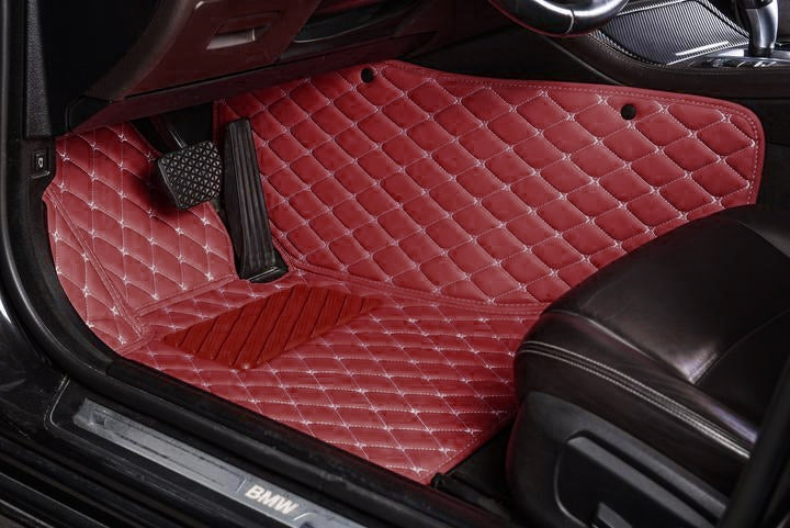 Wine Red Custom Car Floor Mats - Personalized Mats for Your