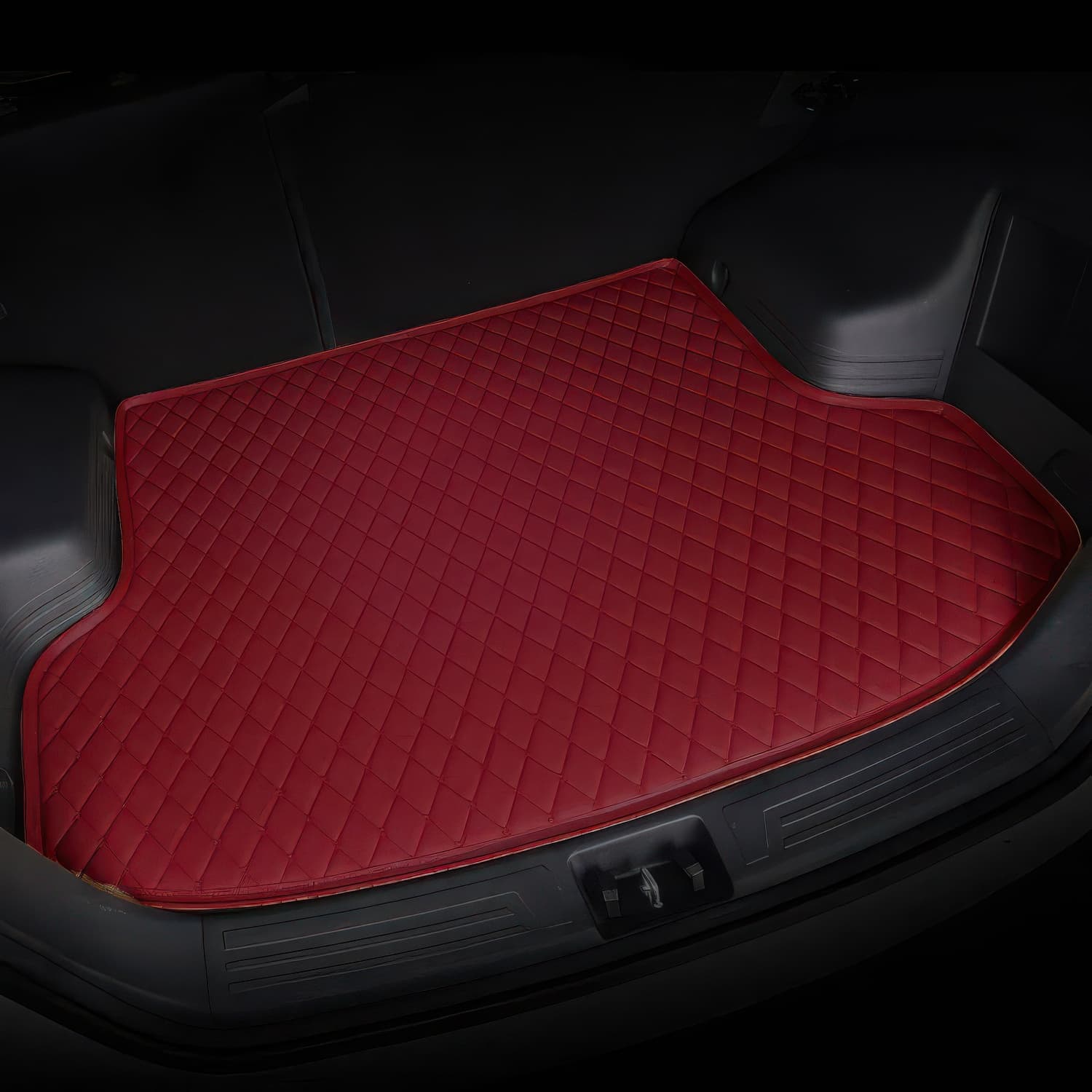 Wine Red Custom Car Trunk Mats
